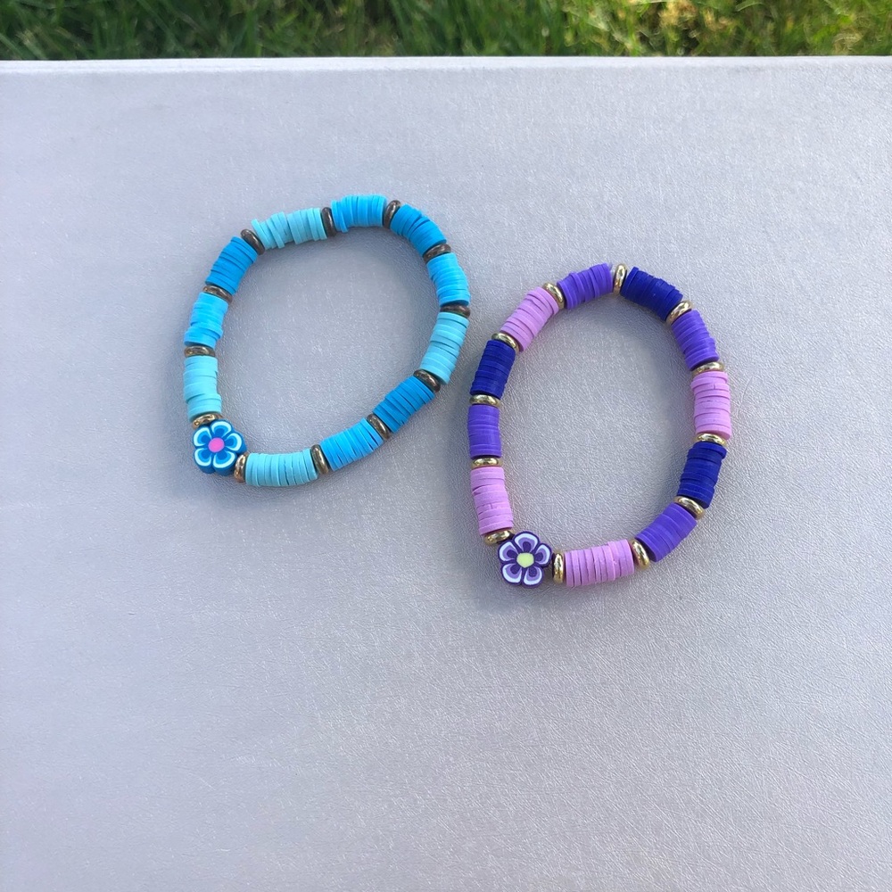 2 homemade bracelets come as a set